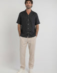 Black Cuban Linen Shirt