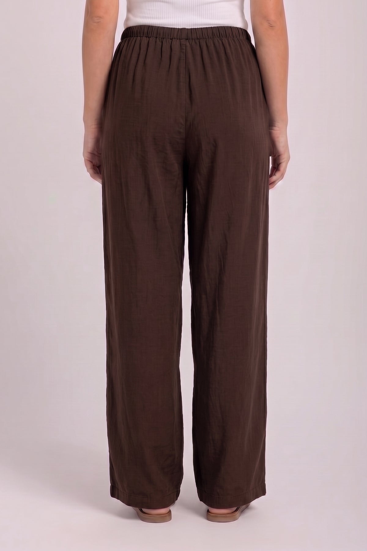 Women's Brown Tencel Pants