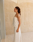 Women Beige linen top