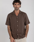 Dusty Taupe Cuban Linen Shirt