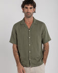 Sage Green Cuban Linen Shirt