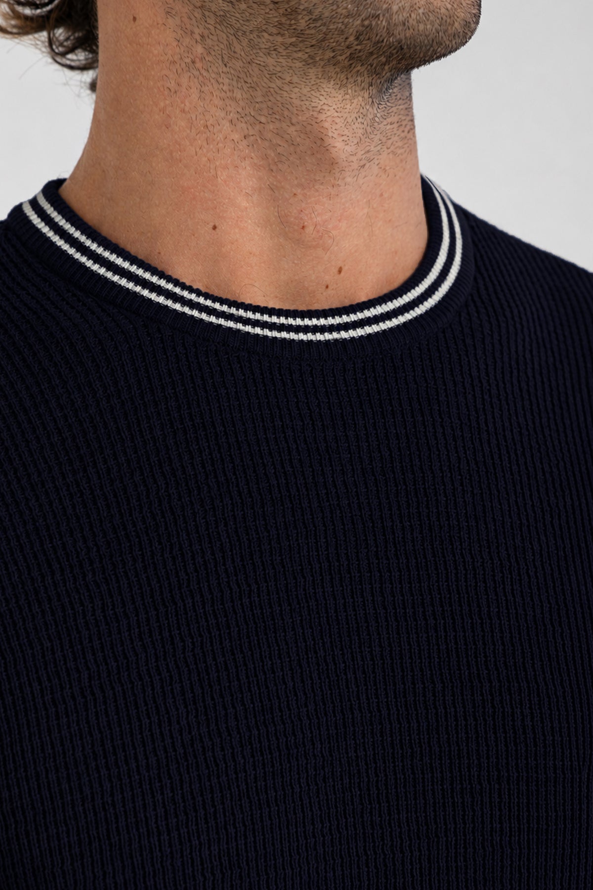 Navy Capri Knit T-Shirt