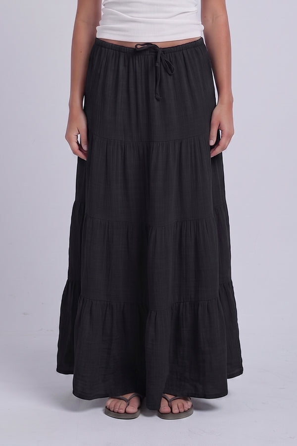 Black Ruffle Skirt