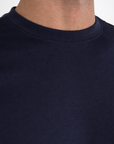 Navy Mercerised Cotton T-Shirt