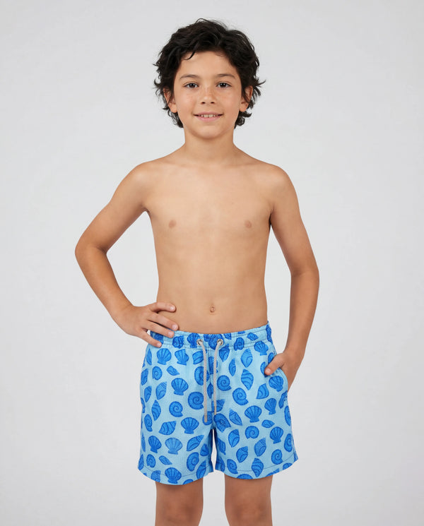 Mini Mosaic Seashells Swim Shorts