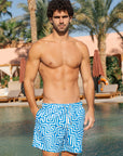 Blue Maze Swim Shorts