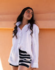Women's White Linen Shirt