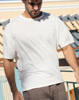 White Pure Linen T-Shirt