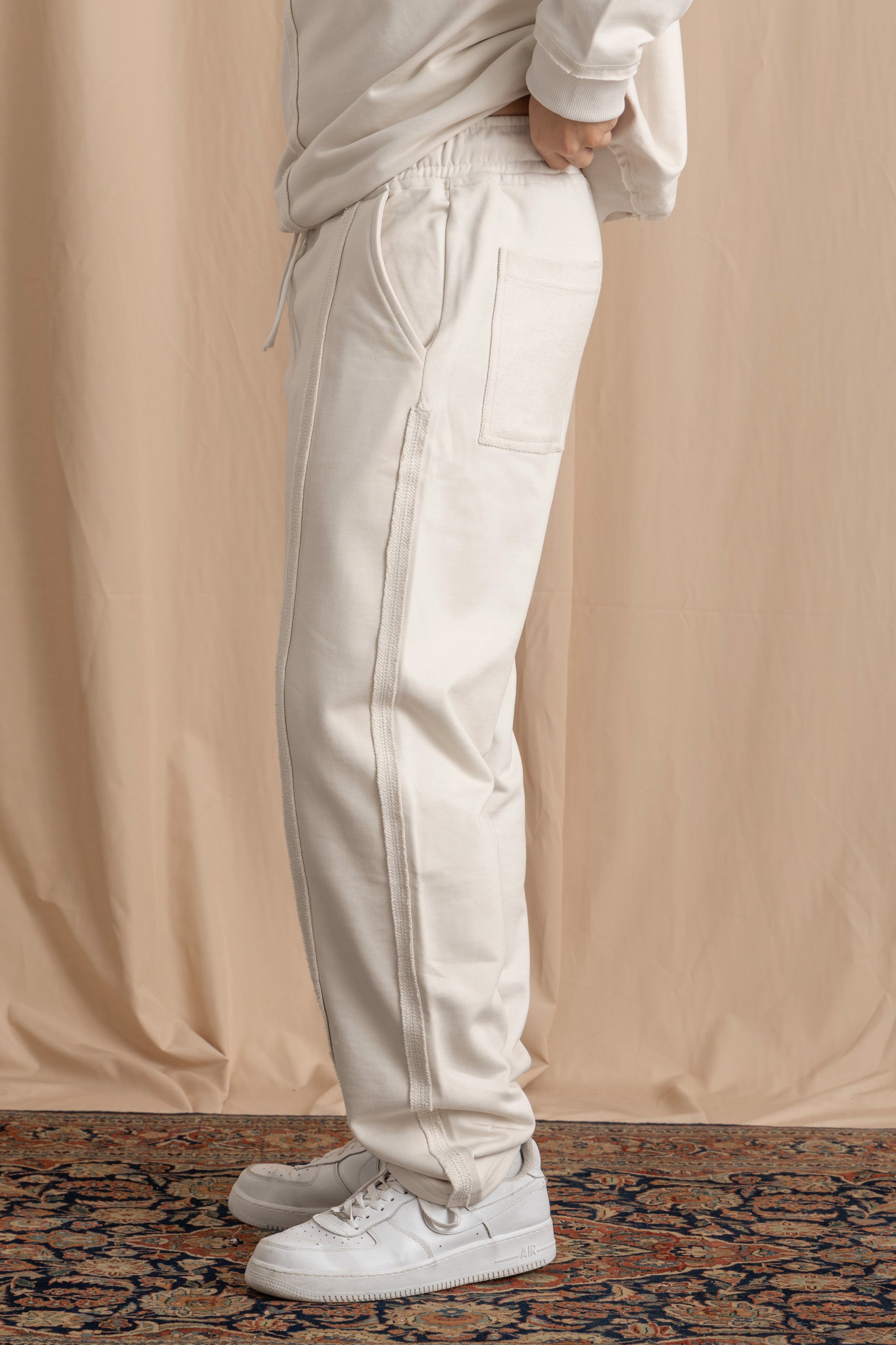 Unisex Off-White Distressed Sweatpants