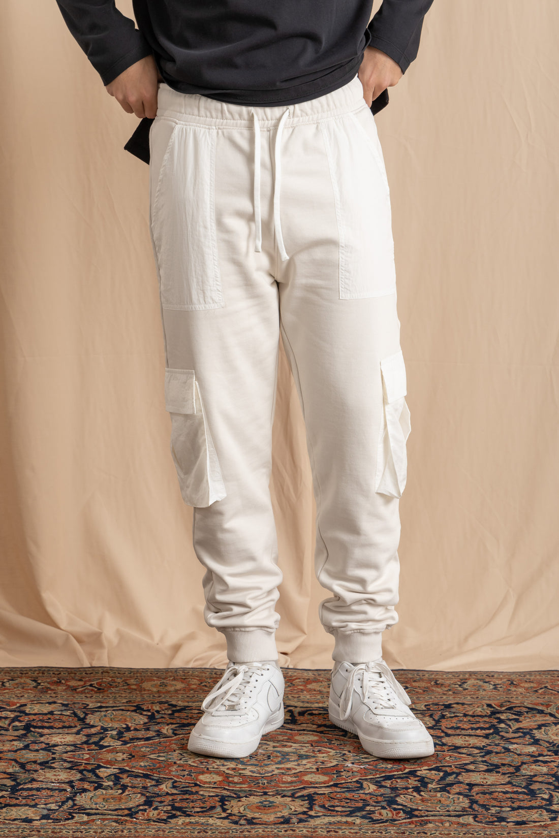 Unisex Off White Cargo Sweatpants