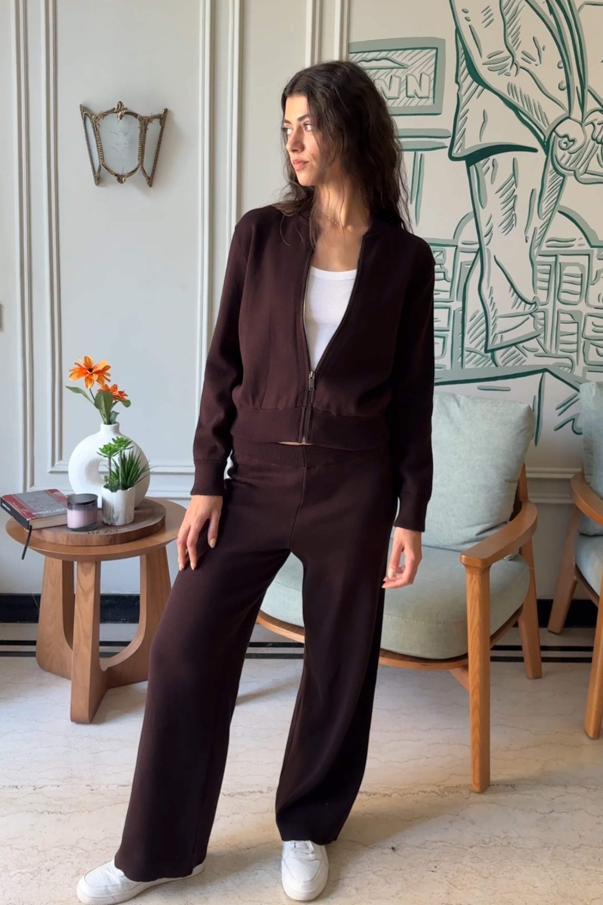 Kai Collection Women's Brown Knitted Set – Kai Collections