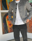 Grey Wool Button Jacket