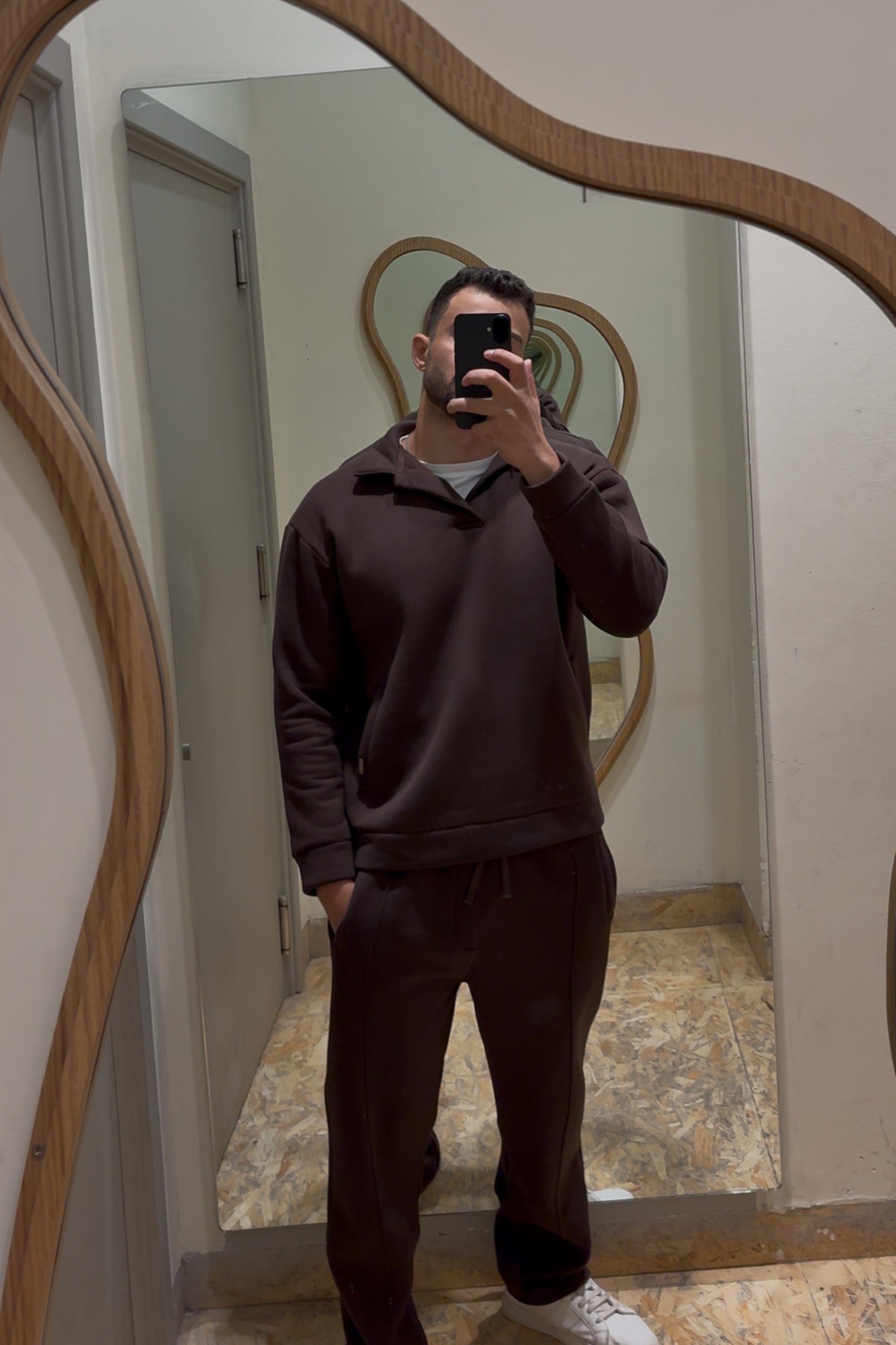Brown Lined Sweatpants