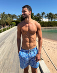 Blue Maze Swim Shorts