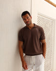 Brown Italian Knit Polo