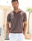 Brown Italian Knit Polo