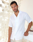 White Cuban Linen Shirt