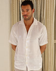 White Cuban Linen Shirt