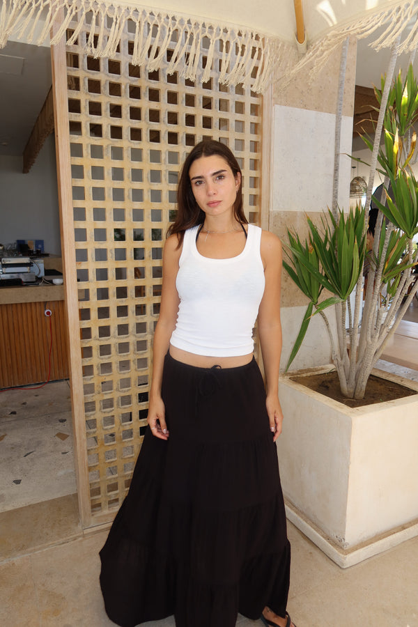 Black Ruffle Skirt
