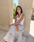 Dove Grey Ruffle Skirt