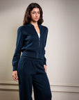 Women's Navy Knitted Set