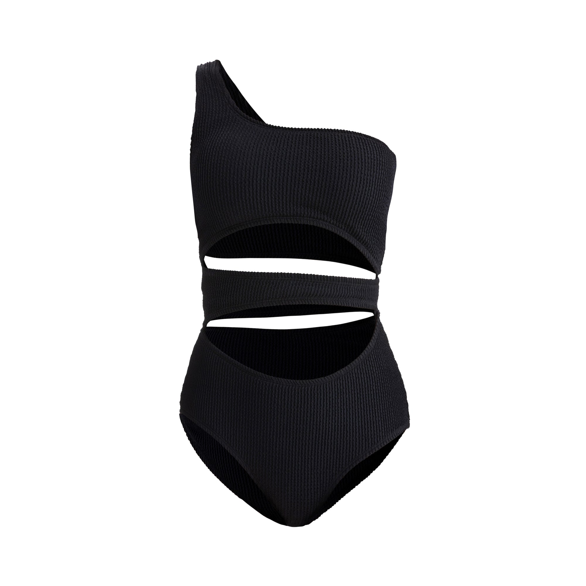 Black Aruba crinkle one piece