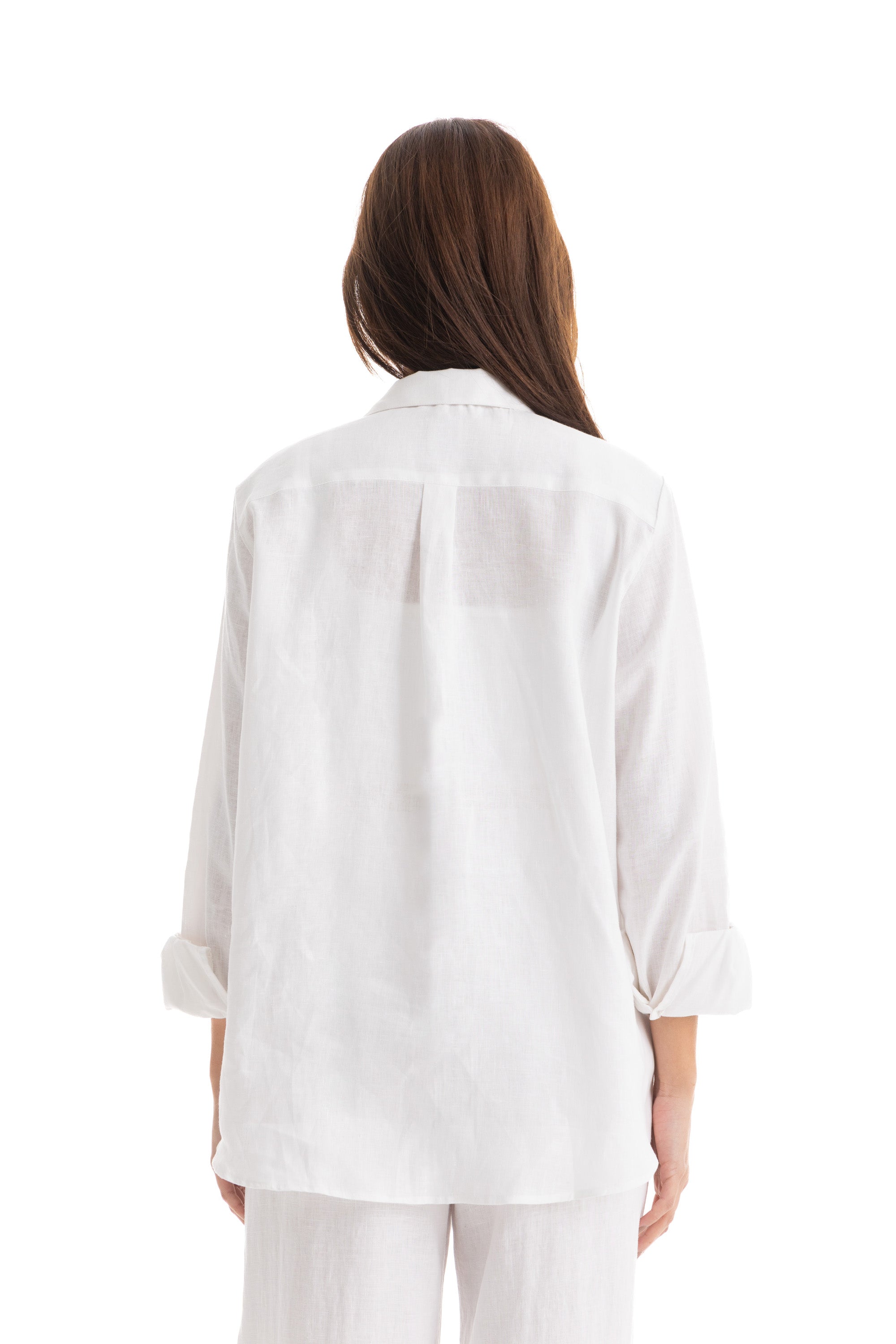 Women&#39;s White Linen Shirt