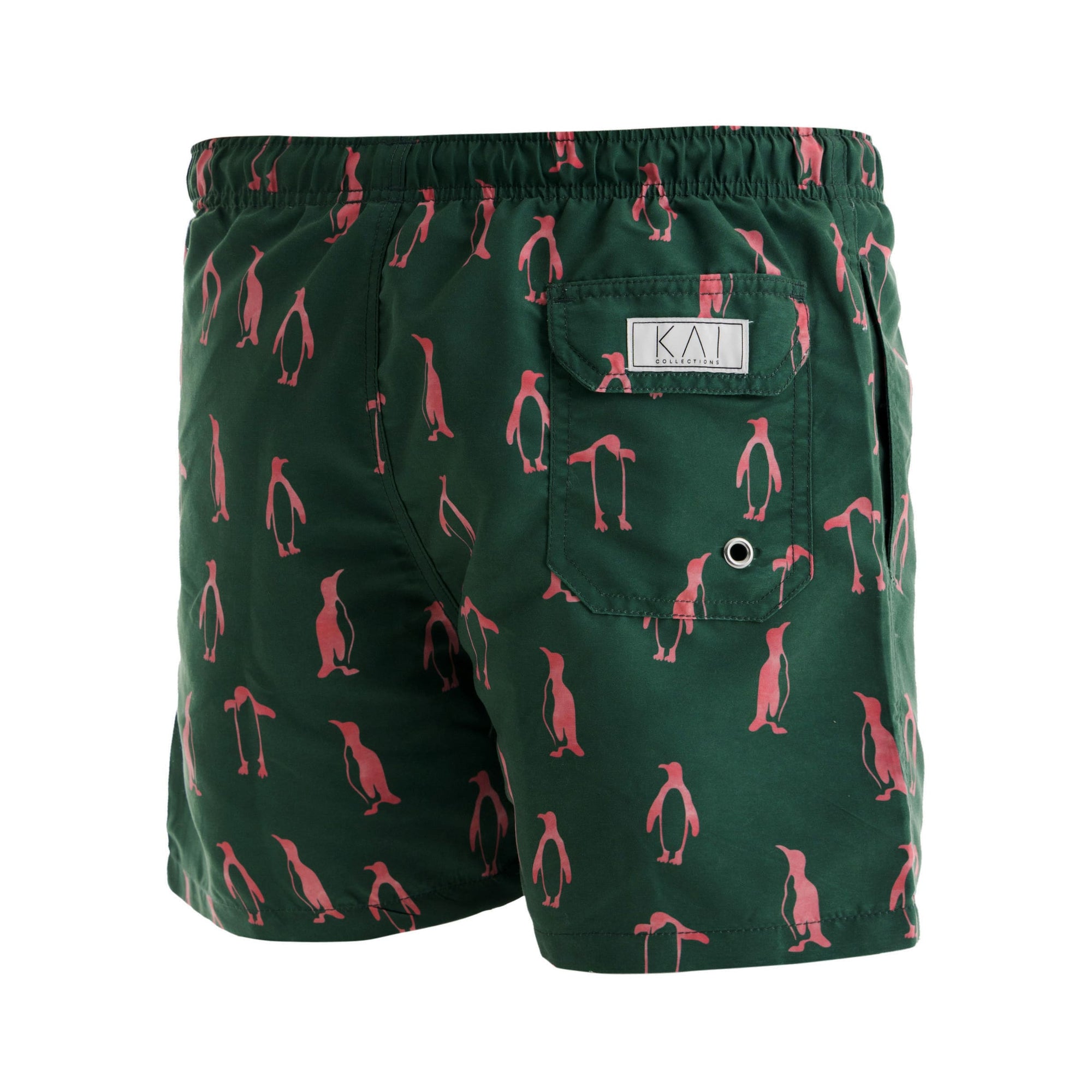 Olive Penguins Swim Shorts