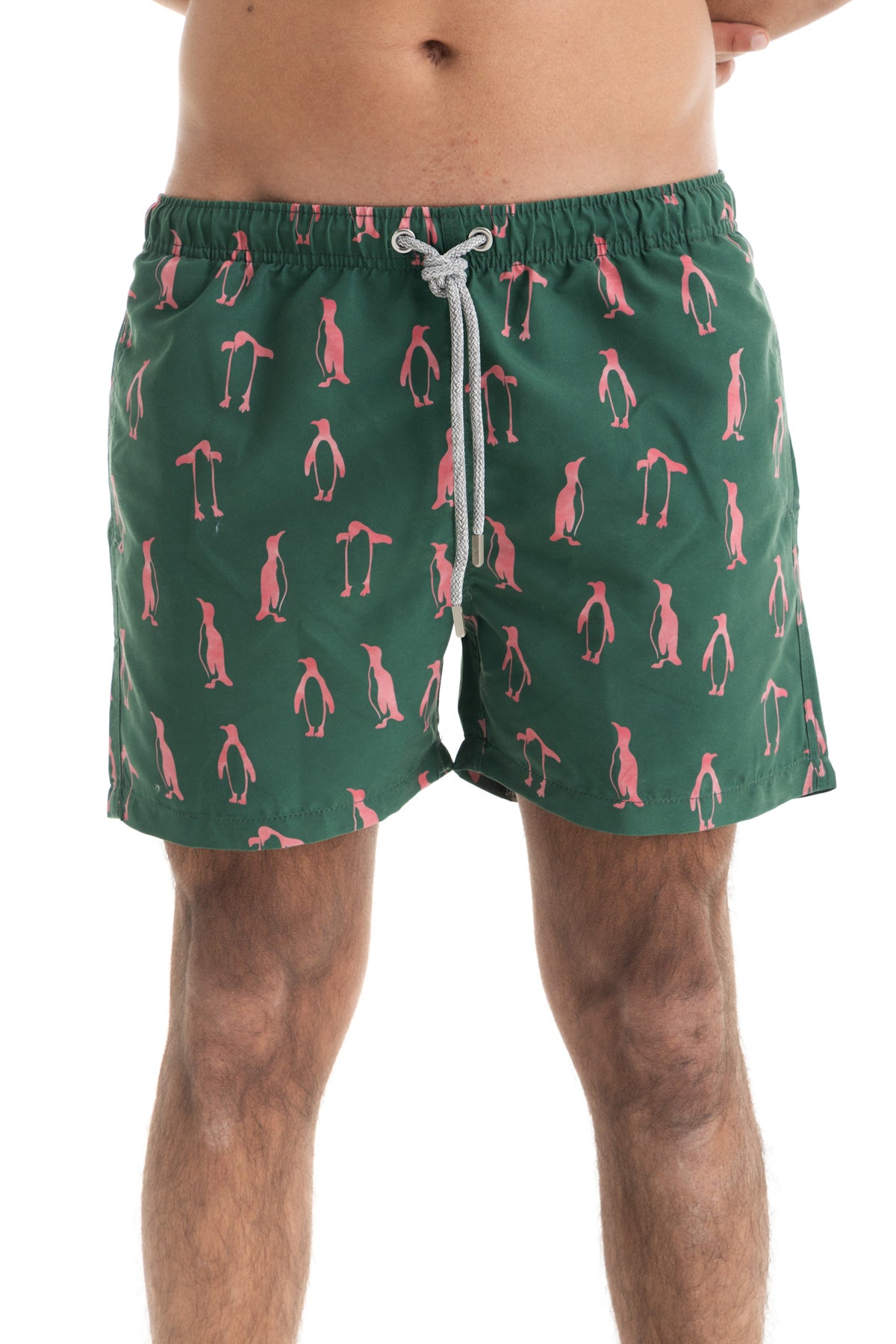 Olive Penguins Swim Shorts