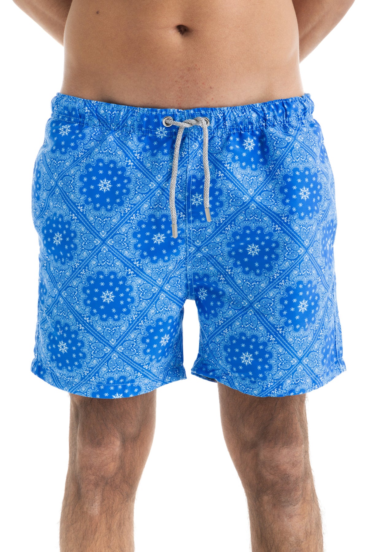 Blue Bandana Swim Shorts
