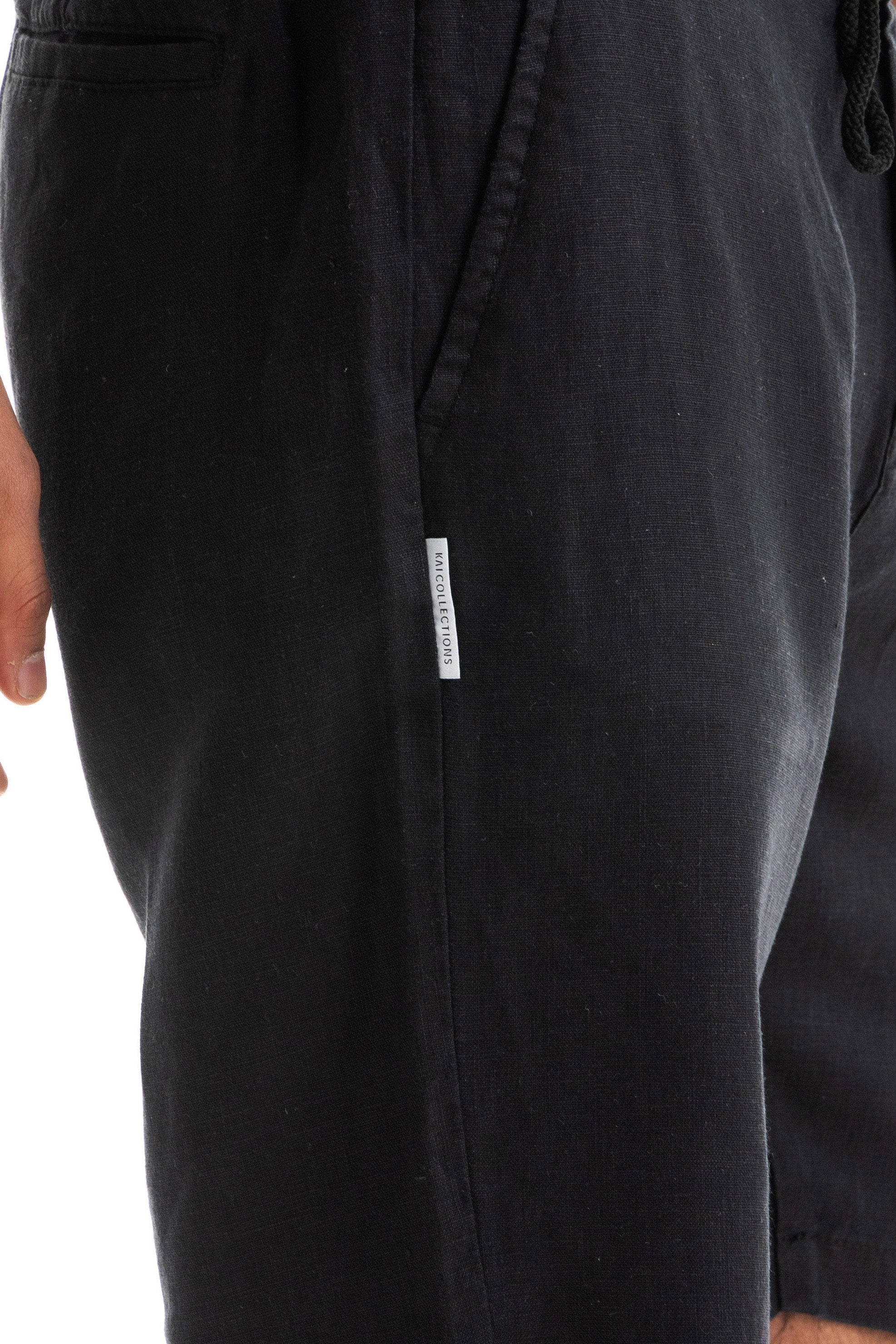 Men`s Black Linen Short