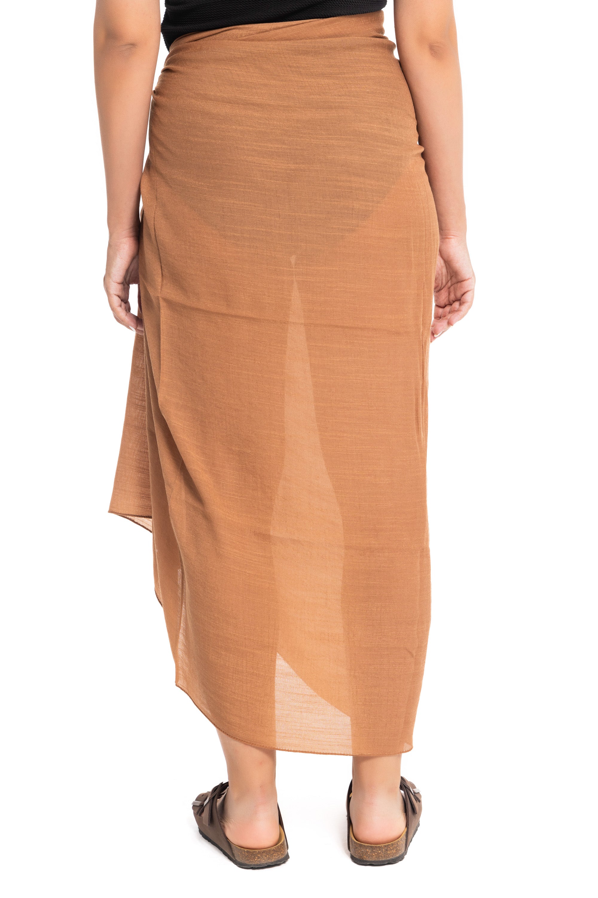 Coffee Textured Sarong Wrap