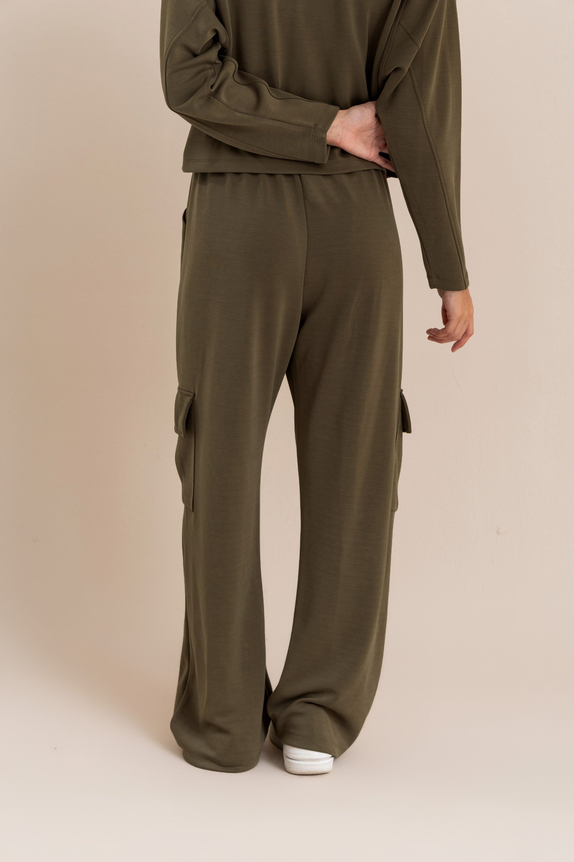 Olive Modal Cargo Sweatpants