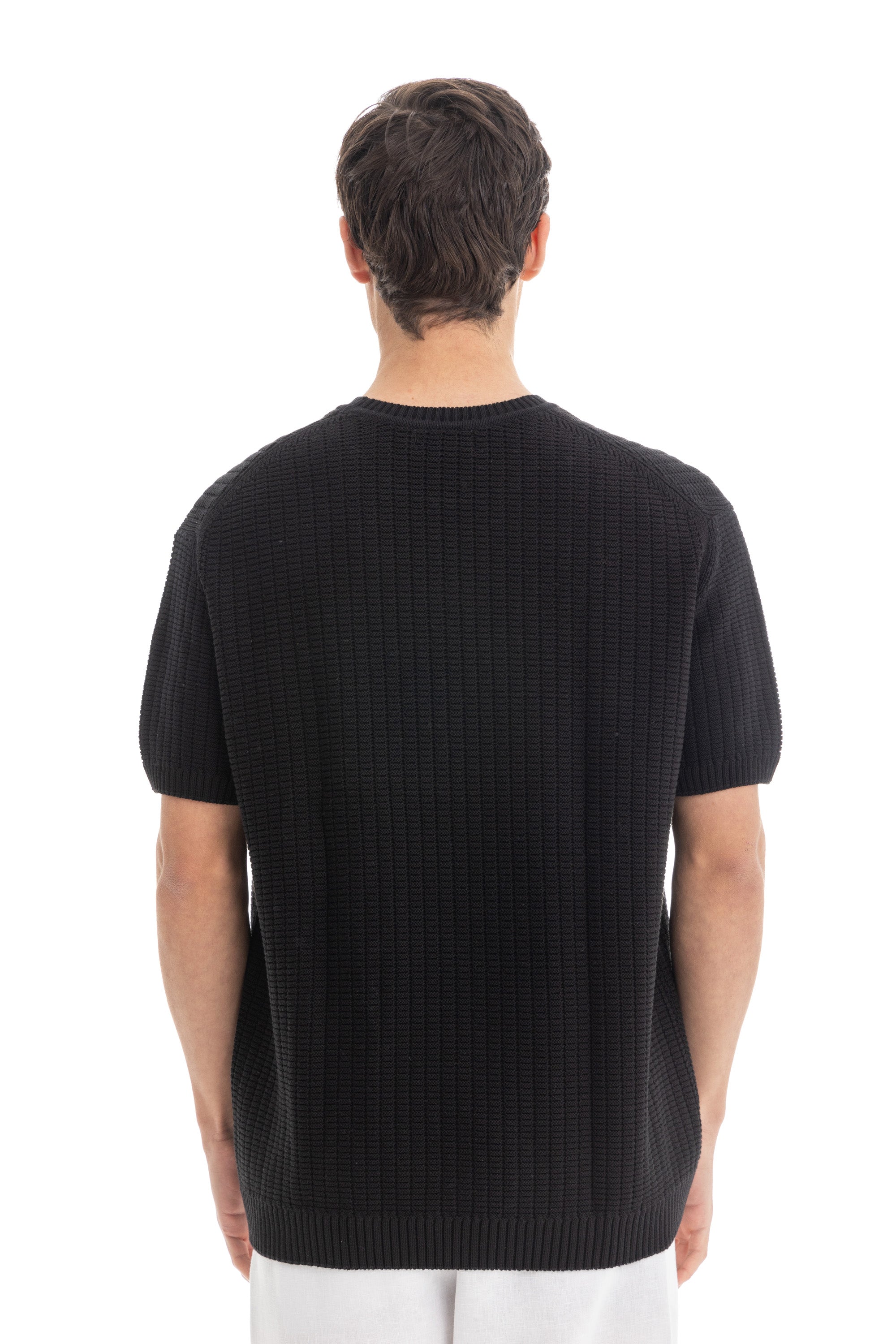 Black Knit Heavy T-Shirt