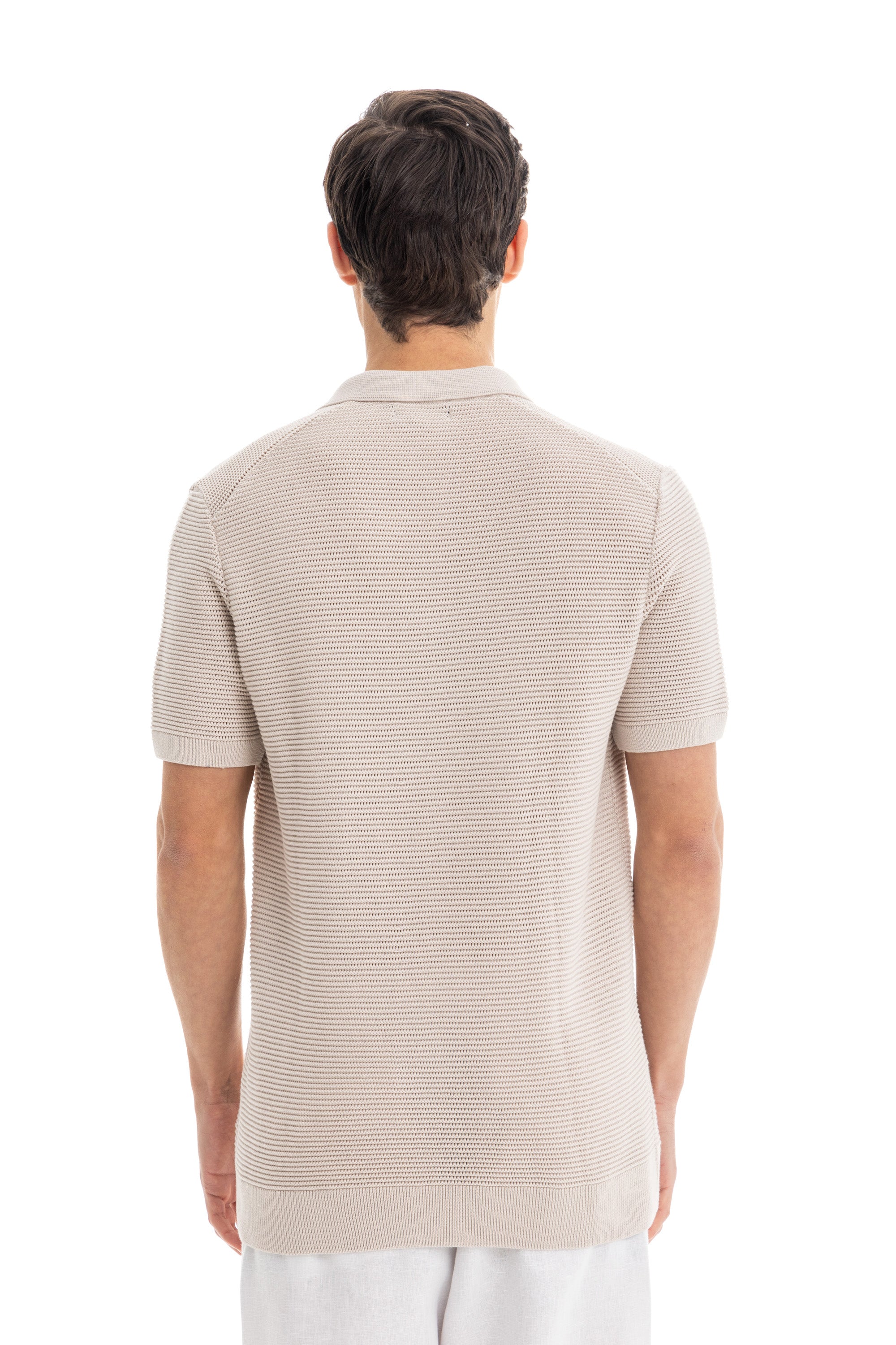 Beige Knitted Polo