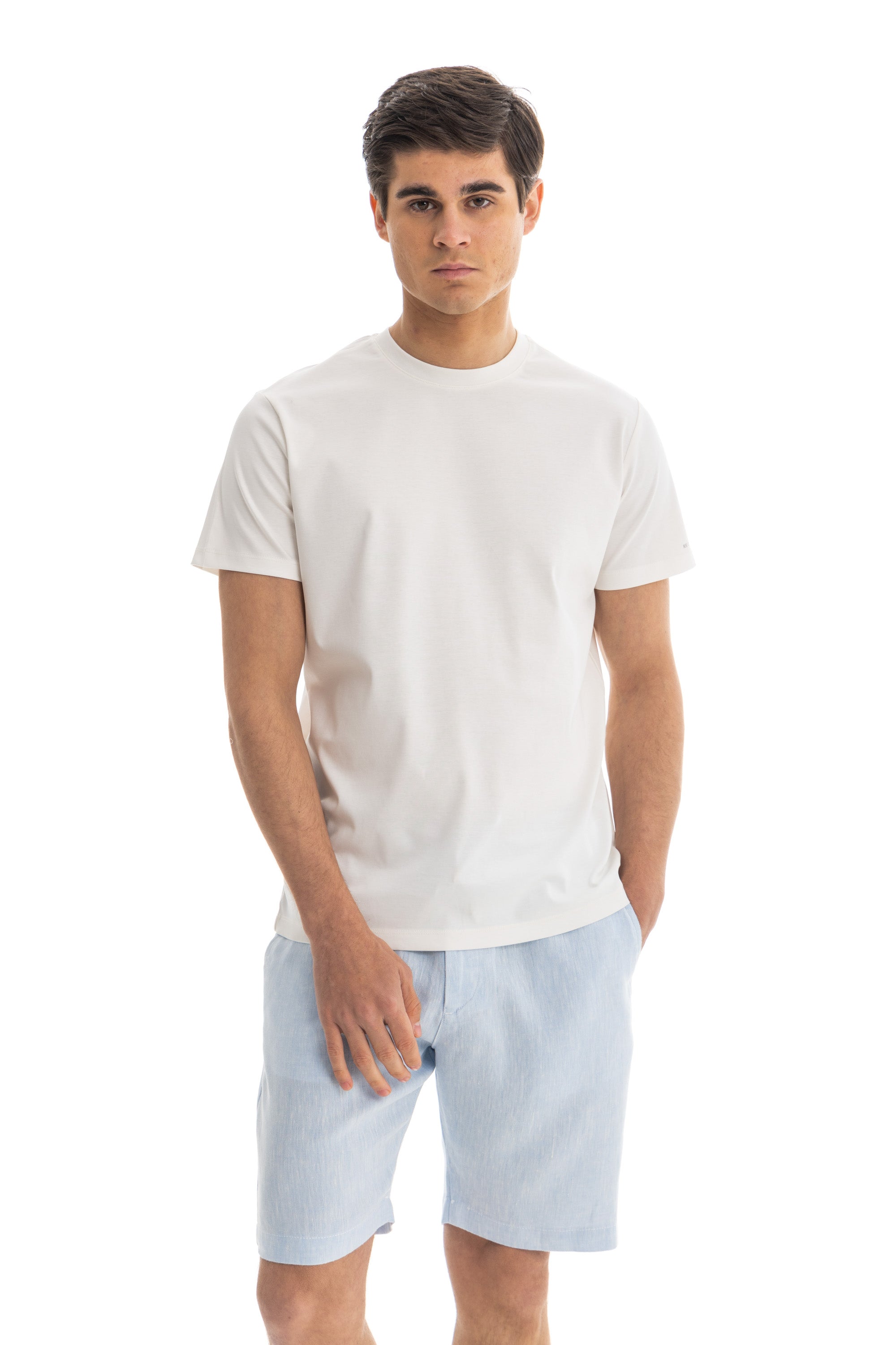 Men&#39;s Sky Blue Linen Short