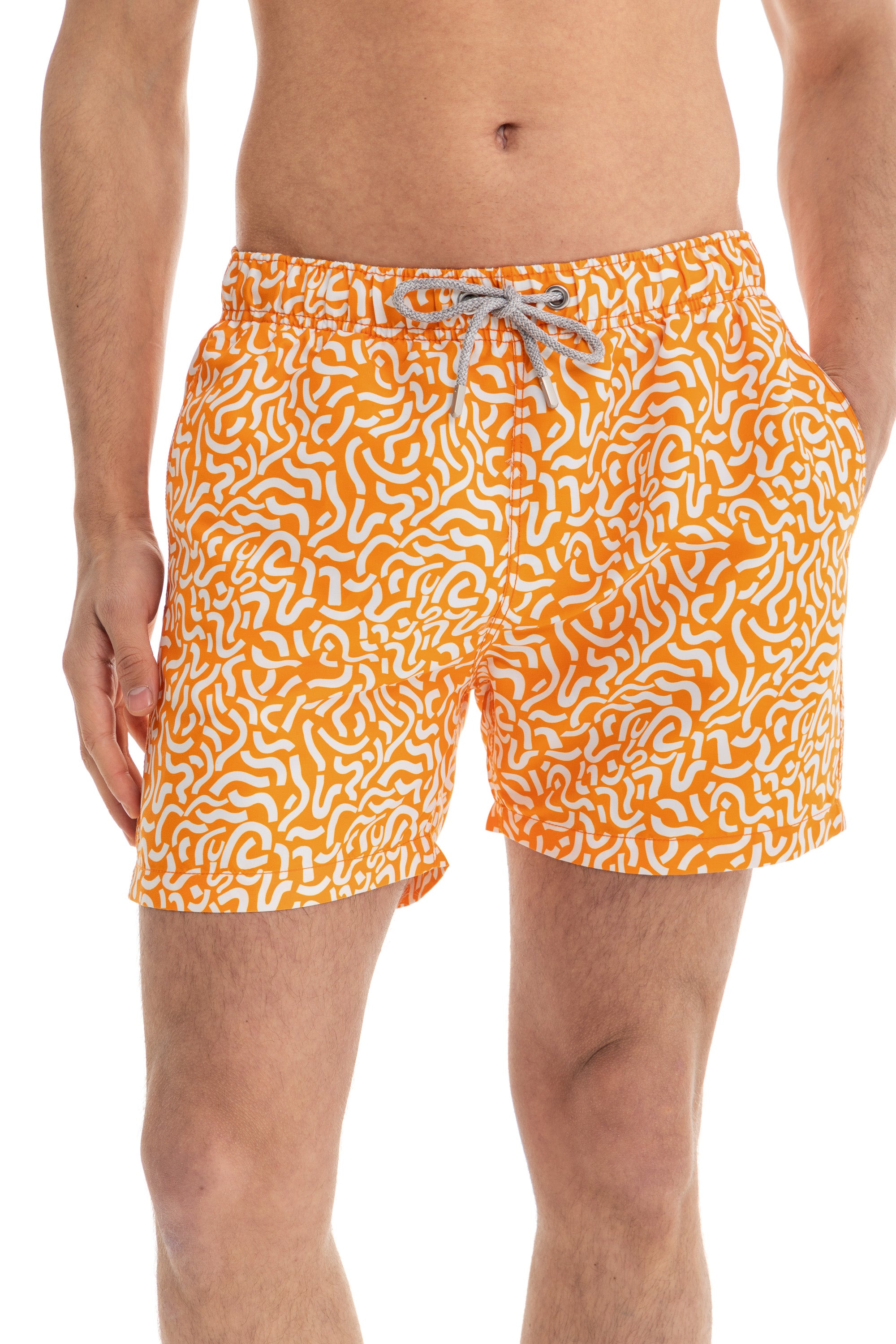 Orange Tangle Swim Shorts