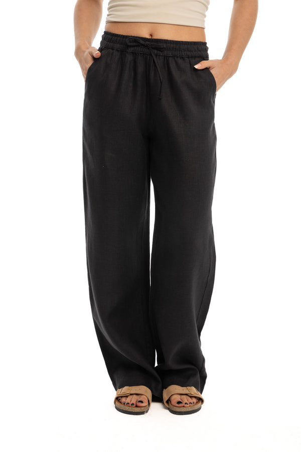 Women's Black Linen Pants