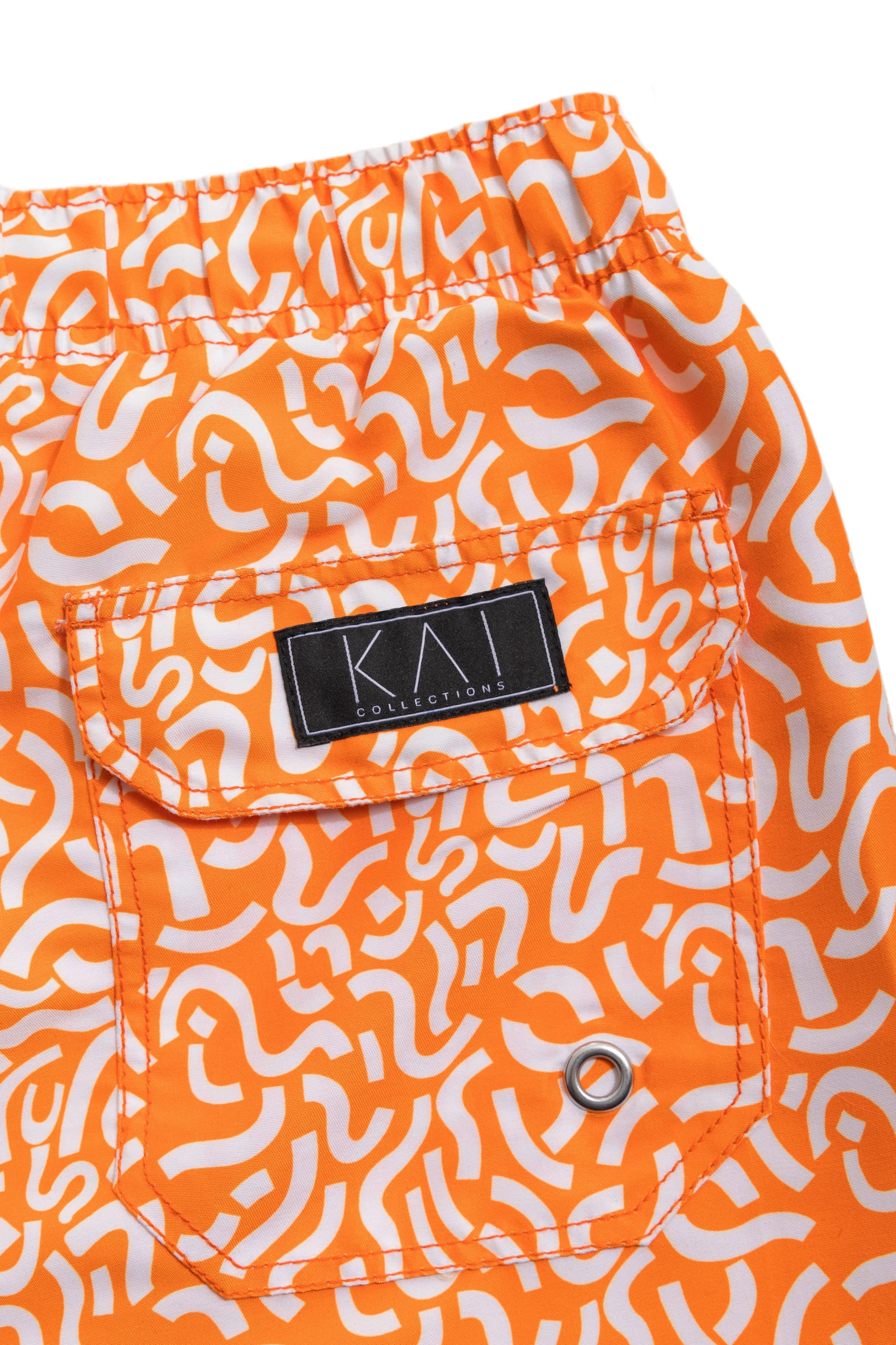 Orange Tangle Swim Shorts