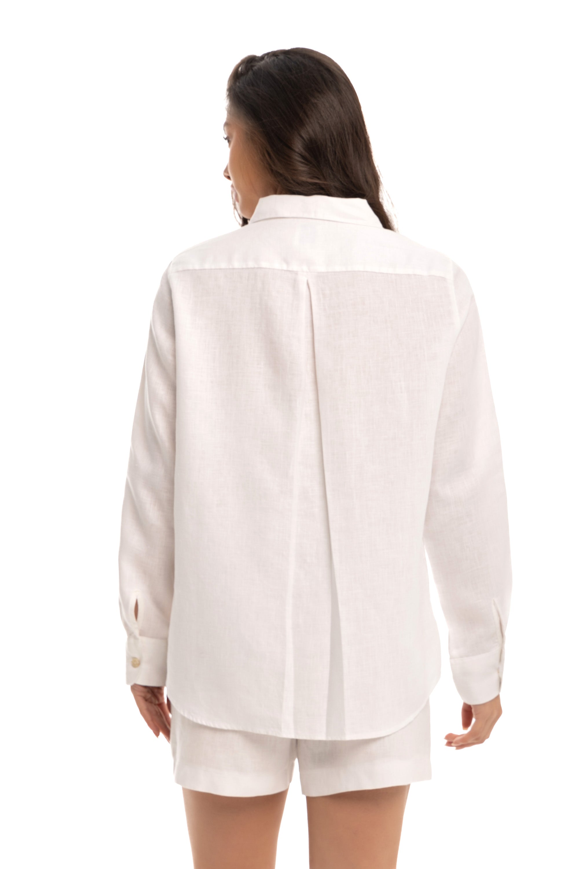 Women&#39;s White Linen Shirt