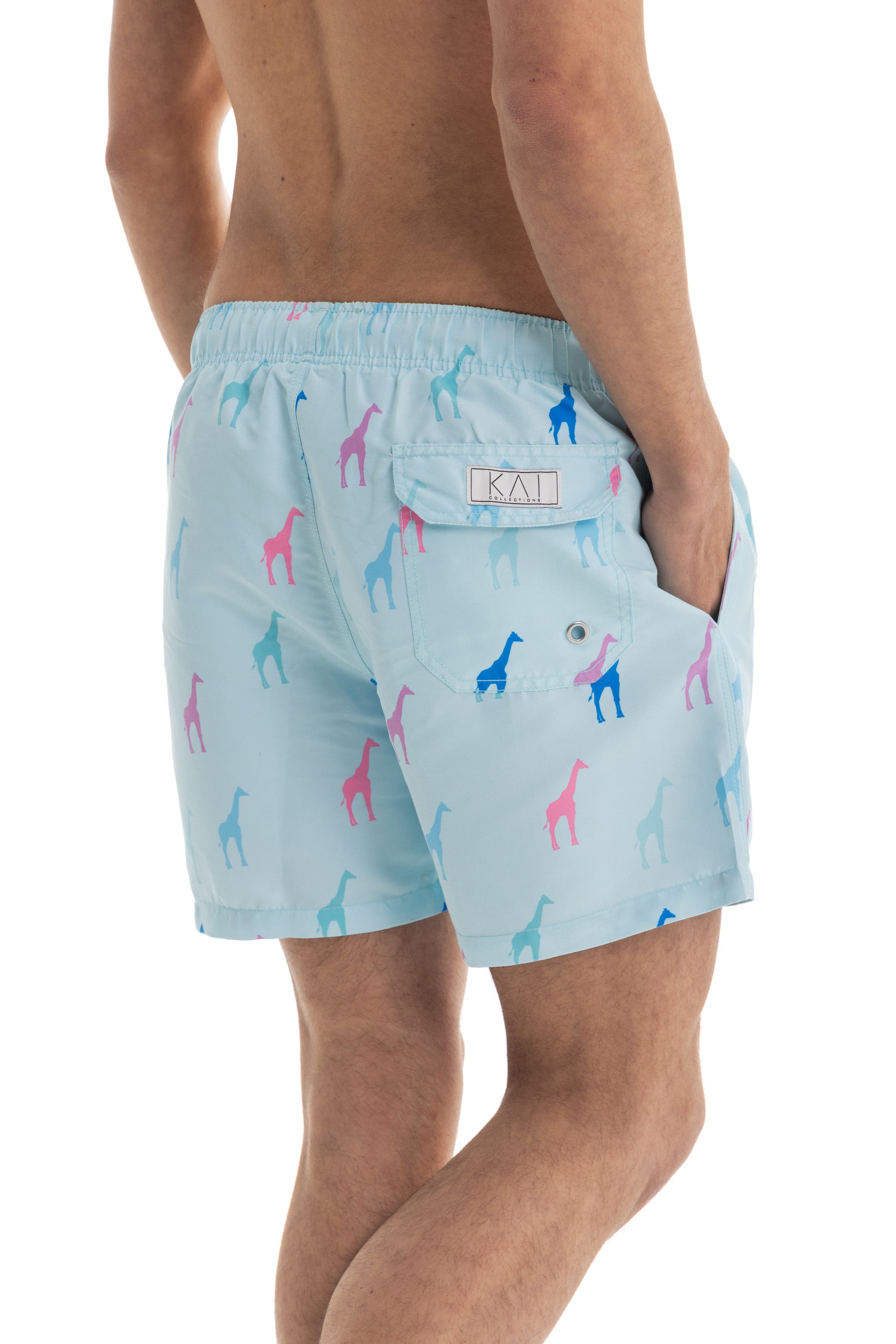 Sky Giraffes Swim Shorts