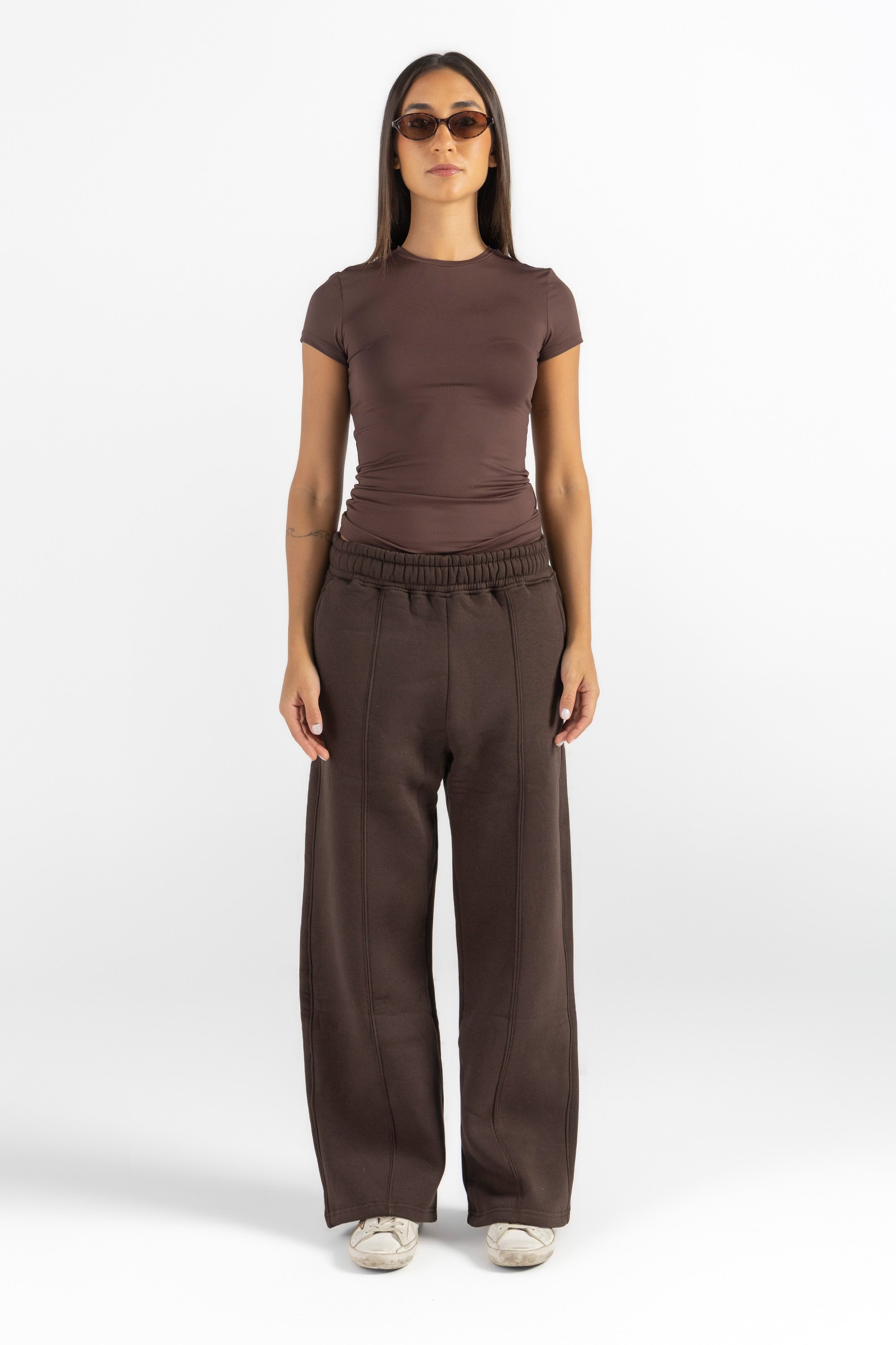 Women&#39;s Brown Lined Sweatpants