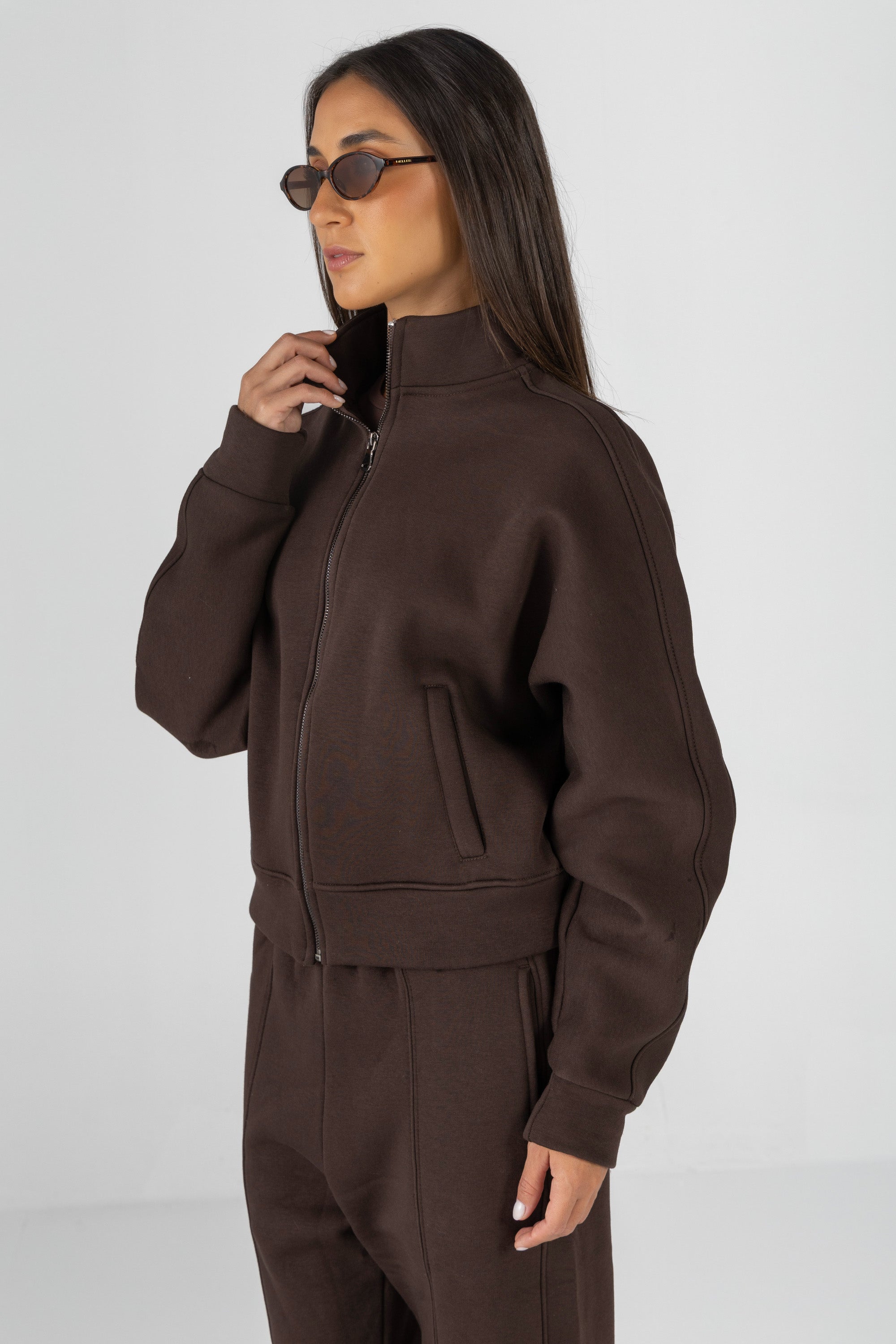 Women&#39;s Brown Fleece Jacket