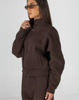 Women's Brown Fleece Jacket