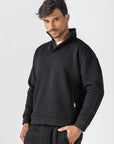 Black High Neck Polo