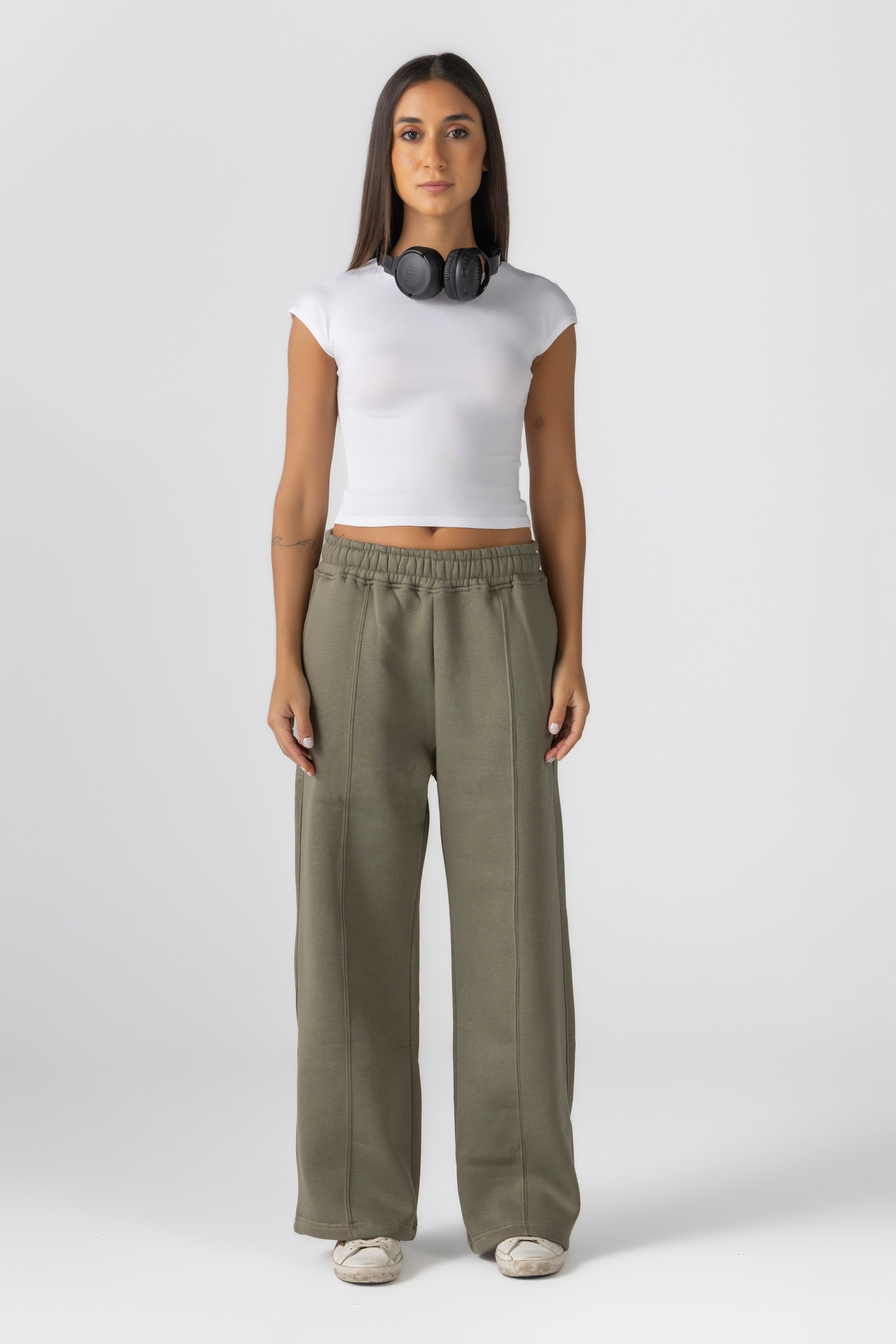 Women`s Olive Lined Sweatpants