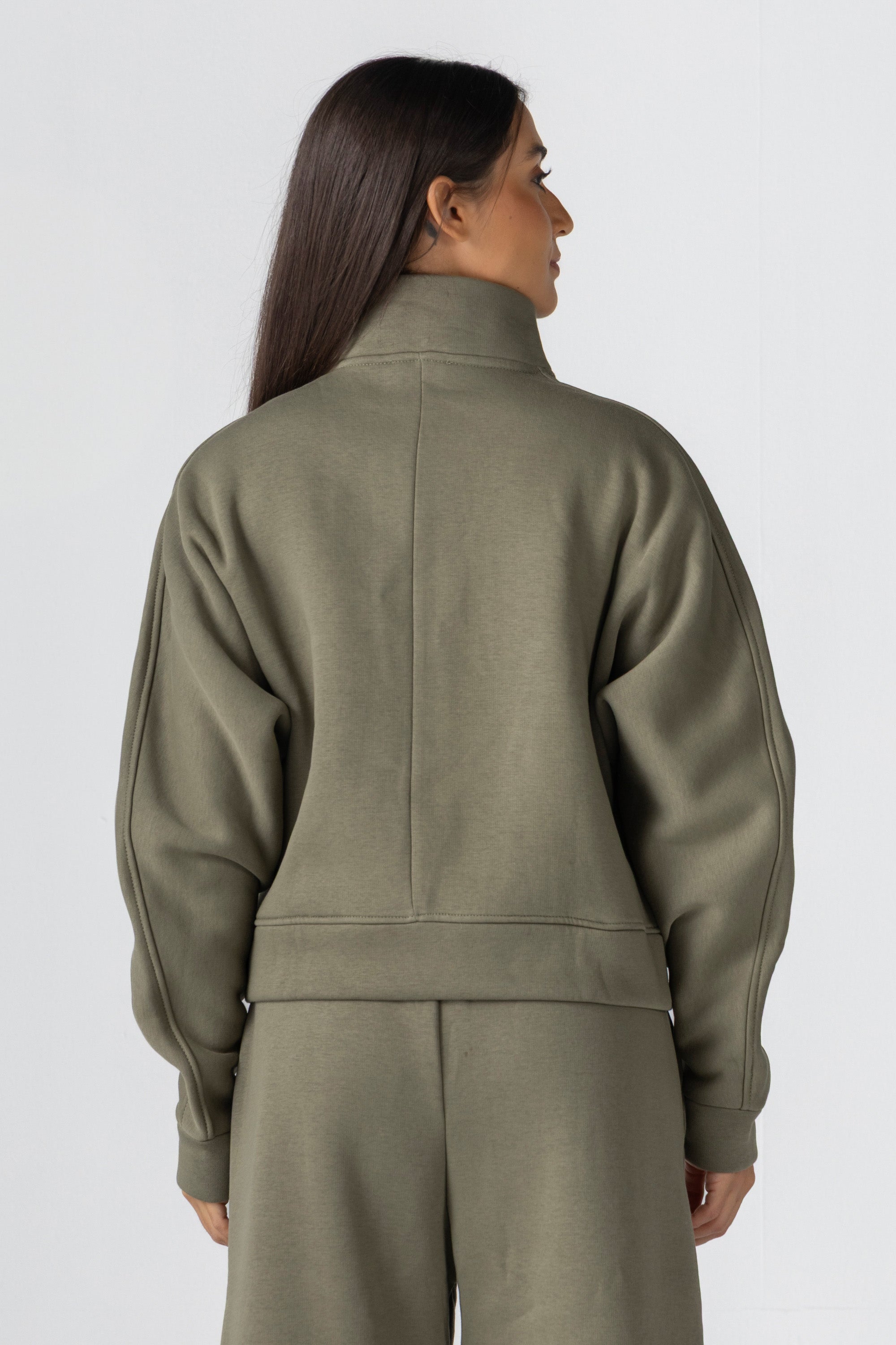 Women&#39;s Olive Fleece Jacket