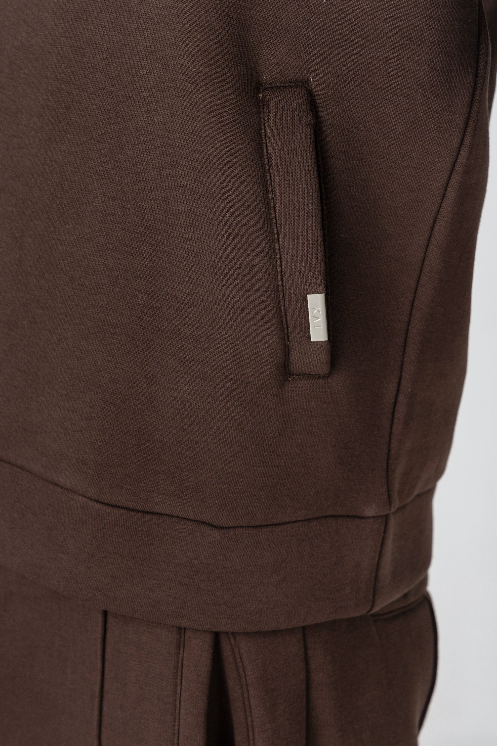 Brown High Neck Polo