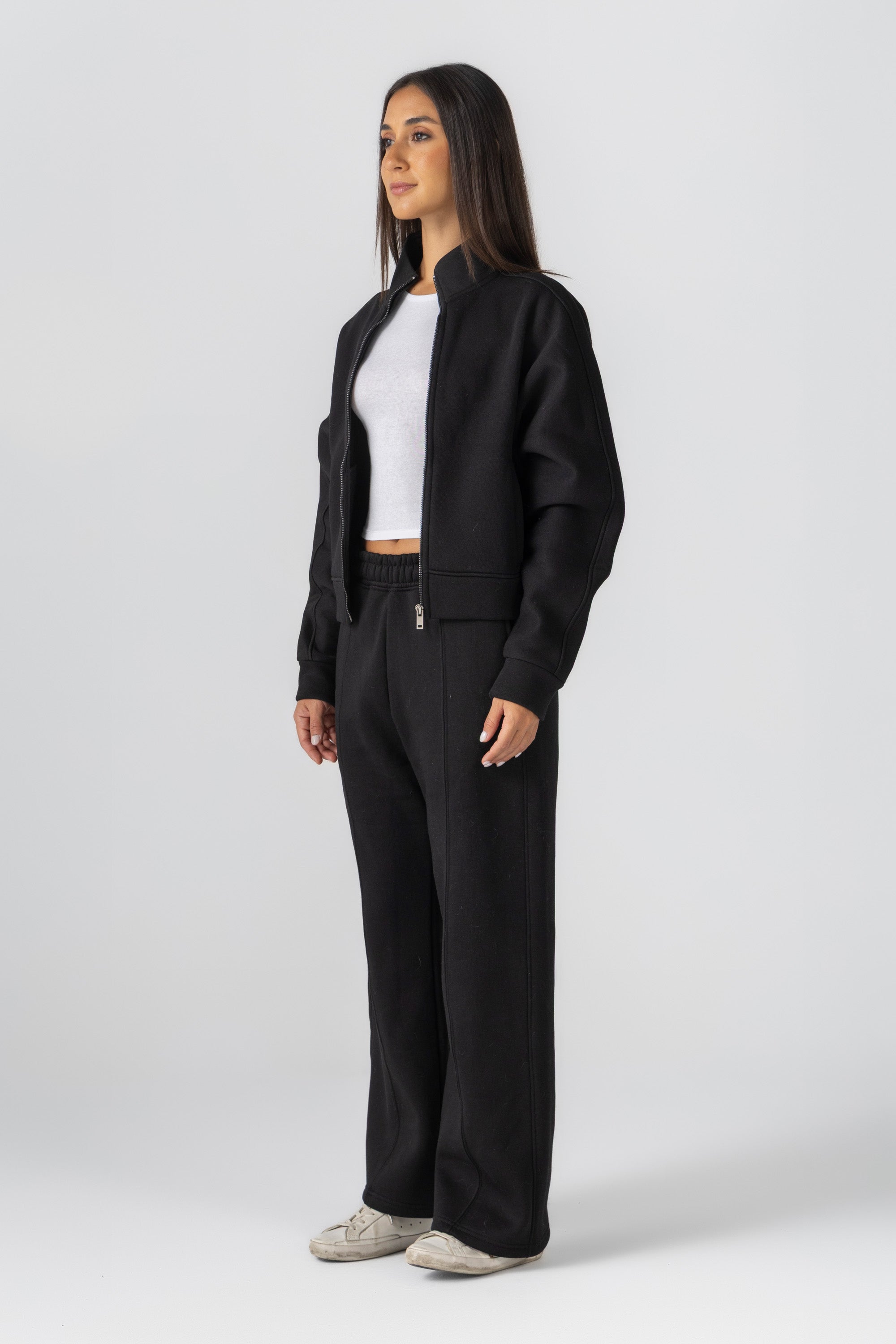 Women&#39;s Black Fleece Jacket