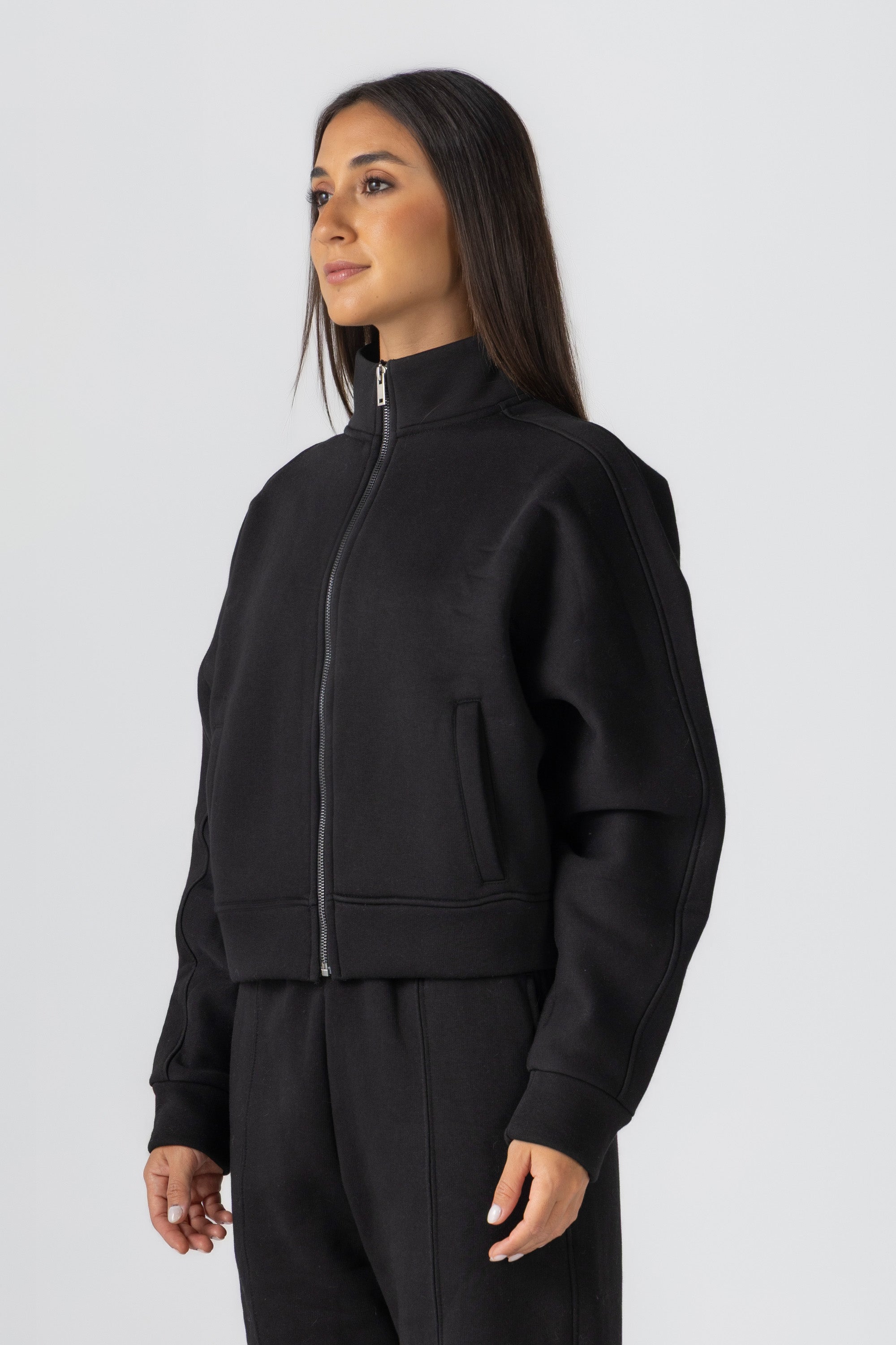 Women&#39;s Black Fleece Jacket